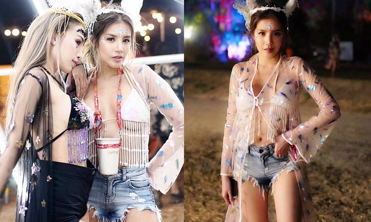 แซ่บทะลุผ้า "ใบเตย อาร์สยาม" กับชุดซีทรูบางเบาท้าลมหนาวใน Wonderfruit 2019