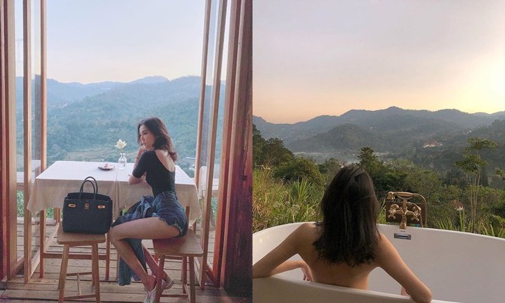 "กิ๊บซี่ วนิดา" เปลือยหลังนั่งชมวิวในอ่าง ชิลๆ แต่เซ็กซี่เกินพิกัด