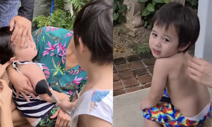อารยาซาลอน "แม่ชมพู่" แอบตัดผม "น้องพายุ" ตอนหลับ ได้ "พี่สายฟ้า" เป็นลูกมือ