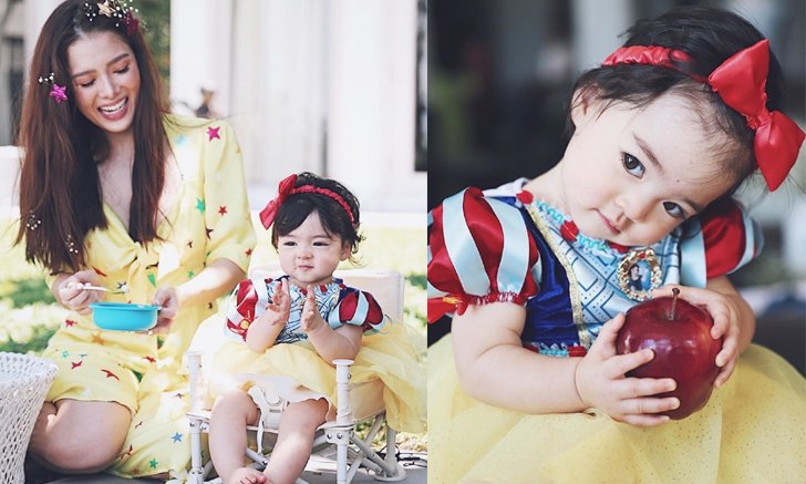 น่ารักมั้ยคะ? "น้องเดมี่" แปลงโฉมเป็น สโนว์ไวท์ แก้มแดงกว่าแอปเปิ้ลในมืออีก