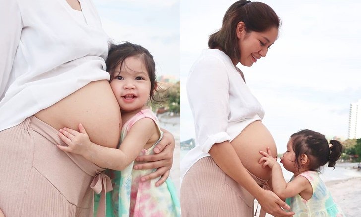 "เบนซ์ พรชิตา" เผยภาพน่ารัก "น้องปราง" เตรียมตัวพร้อมเป็นพี่สาวแล้ว