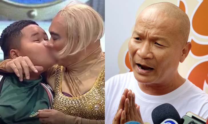 "หม่ำ" ไหว้ขอโทษแทน ดราม่าถล่ม "โหน่ง" จูบปาก "น้องเฮอริเคน" ทำร้องไห้จนตัวสั่น