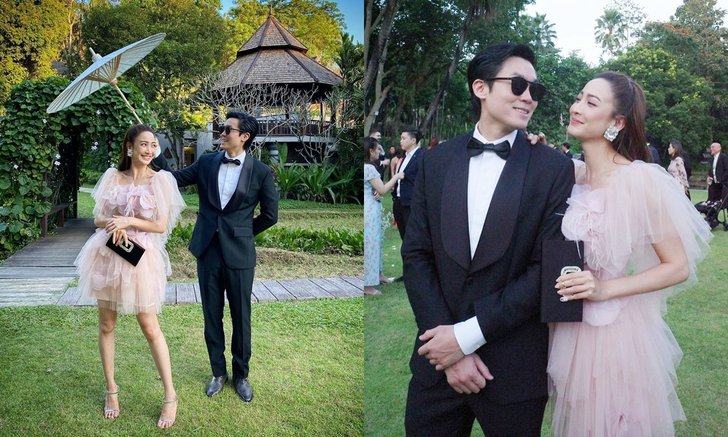 หวานทะลุเฟรม "แต้ว-ไฮโซณัย" ภาพคู่กับโมเมนต์น่ารักในงานแต่งงานเพื่อน