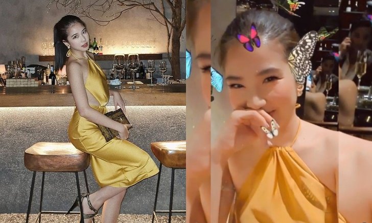 "ฝน ศนันธฉัตร" ปล่อยคลิปดินเนอร์ ทำคนแห่โฟกัสเงาหนุ่มหล่อในกระจก