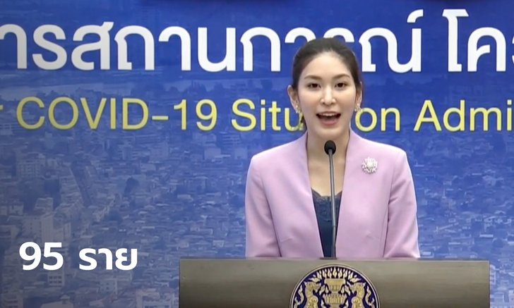 ศบค.แถลงสถานการณ์โควิดวันนี้ ติดเชื้อเพิ่ม 95 ราย ป่วยสะสม 25,599 ราย