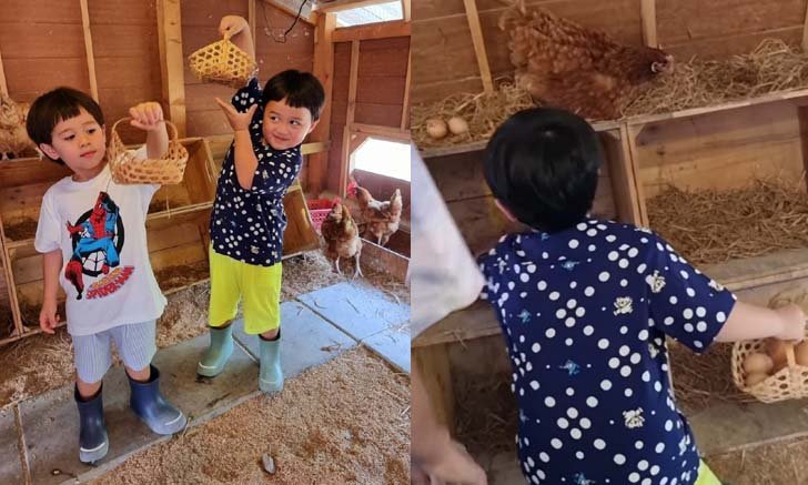 "ชมพู่ อารยา" เบรกความหรู พา "สายฟ้า-พายุ" ลุยเล้าไก่ ให้เก็บไข่ด้วยตัวเอง