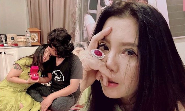 "กานต์ วิภากร" อวดแหวนทับทิมล้อมเพชรสิบกว่ากะรัต "เสก โลโซ" เปย์ให้