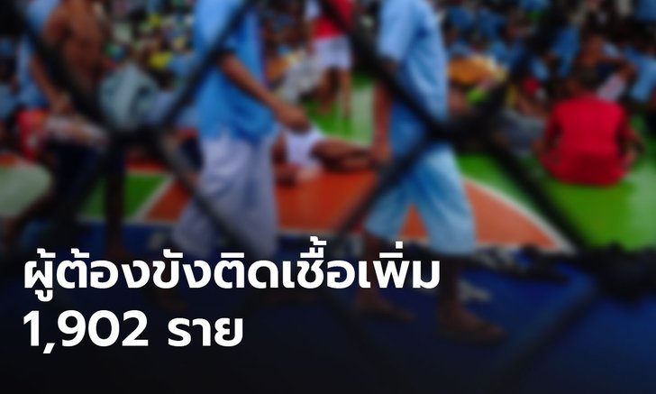 ราชทัณฑ์ เผย ผู้ต้องขังติดโควิด-19 รายใหม่ 1,902 ราย หายเพิ่ม 1,140 ราย
