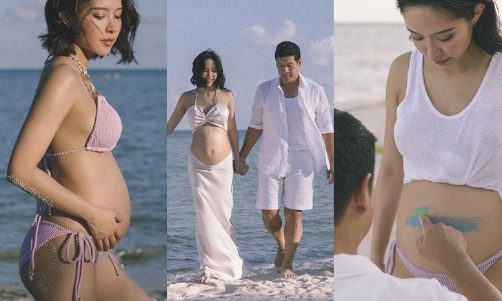 "น้ำชา ชีรณัฐ" ควงสามีเที่ยวทะเล เคาะชื่อลูกชายแล้วเข้ากับแม่มาก