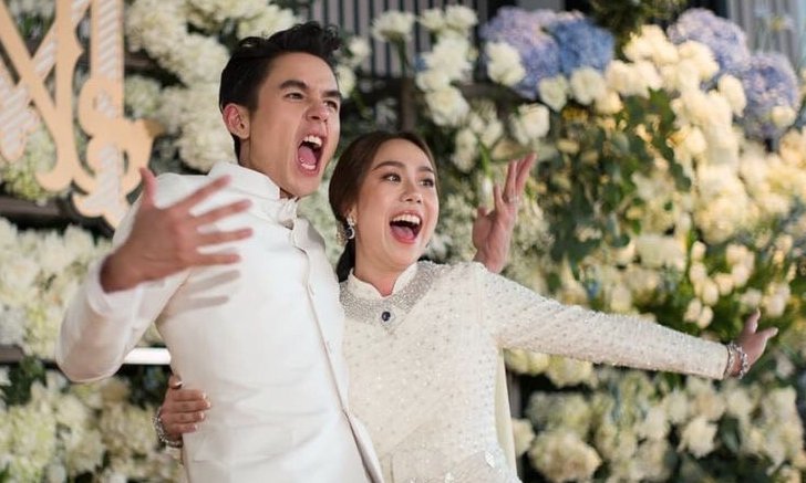 "นิว ชัยพล" ควงเจ้าสาว "เมษา" เข้าพิธีหมั้นชื่นมื่น สวมแหวนเพชร 12 กะรัต