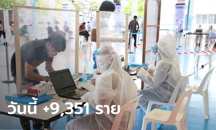 โควิดวันนี้ ไทยพบผู้ติดเชื้อรายใหม่ 9,351 ราย เสียชีวิตเพิ่ม 56 ราย