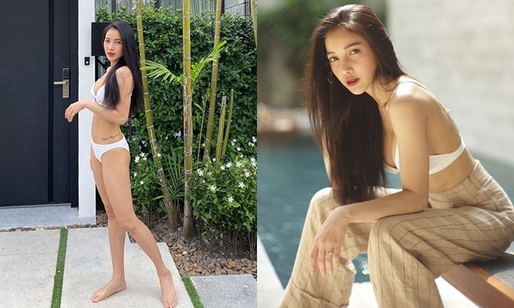 "แพท ณปภา" ใส่บิกินี่สีขาวหน้าสวยหุ่นแซ่บ แคปชั่นหยอดแรงถึงใครกันนะ