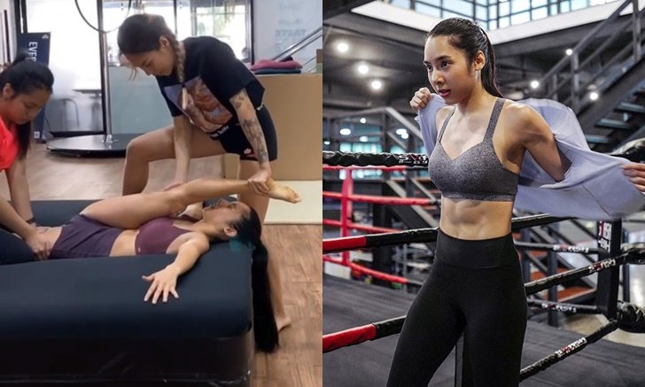"เบเบ้" โพสต์คลิปฉีกขา 180 องศา ท่ายืดเส้นที่ทำคนดูยังเสียวเจ็บแทน