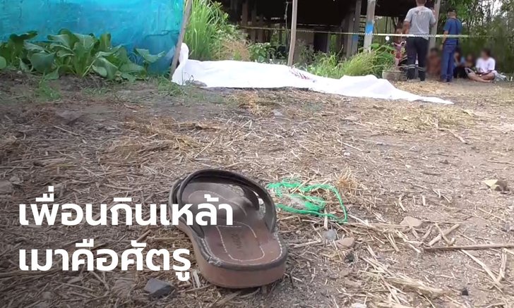 วงเหล้ามรณะ! พ่อเฒ่าวัย 66 ปี แทงเพื่อนบ้านวัย 51 ปีดับ ก่อนกินยาฆ่าตัวตาย