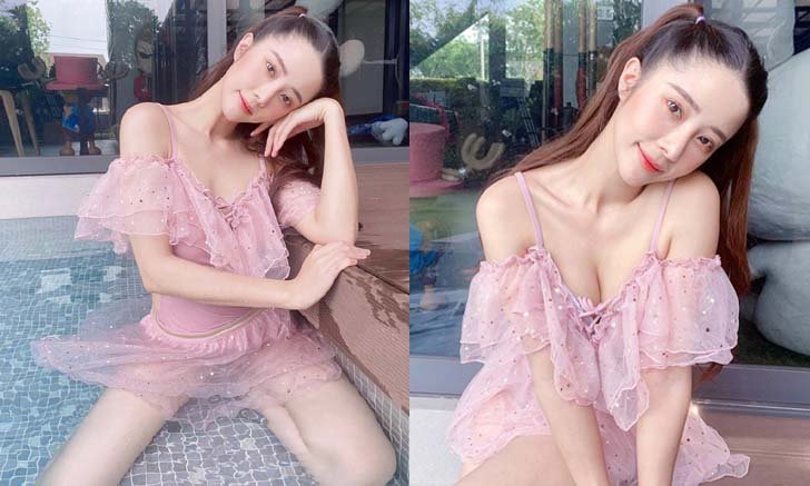 "แจม ชรัฐฐา" ใส่ชุดว่ายน้ำเผยผิวขาวจั๊วะ ทั้งสวย ทั้งหวาน แต่แอบเซ็กซี่มาก