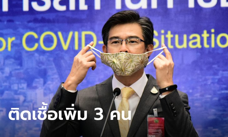 วันนี้ไทยติดเชื้อโควิด-19 เพิ่ม 3 คน รวมสะสม 3,037 ยังไม่มีผู้เสียชีวิตเพิ่ม คงที่ 56 ราย