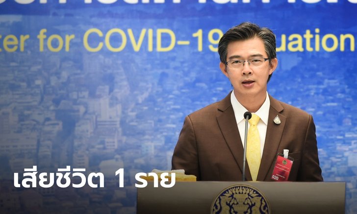 ศบค.แถลง ไทยเสียชีวิตจากโควิด-19 เพิ่ม 1 ราย ผู้ติดเชื้อเพิ่ม 2 ราย