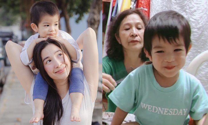 แฟนๆ เอ็นดู "น้องดิน" ลูกชาย "กัปตัน-เอ้ก" ยิ้มน้อยยิ้มใหญ่ถูกใจอาม่าบาร์เบอร์