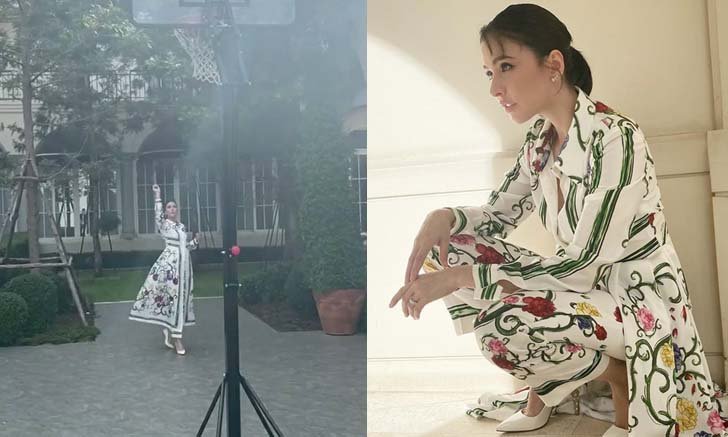 "ศรีริต้า" ปังมาก แต่งสวยใส่ส้นสูงเล่นบาสเกตบอล บอกเลยฝีมือไม่ธรรมดา