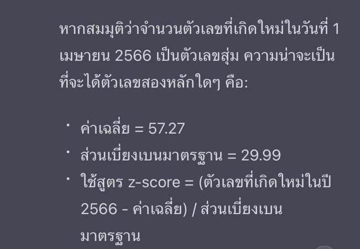 chatgpt ใบ้หวย