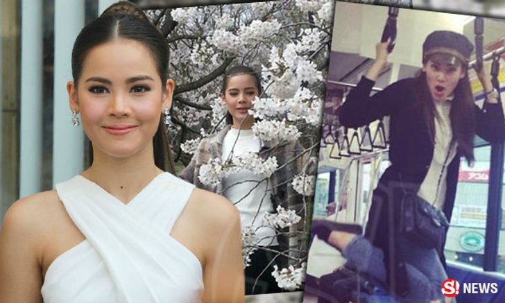 ญาญ่า รู้สึกผิด! ขอโทษจับซากุระ โหนรถไฟญี่ปุ่น