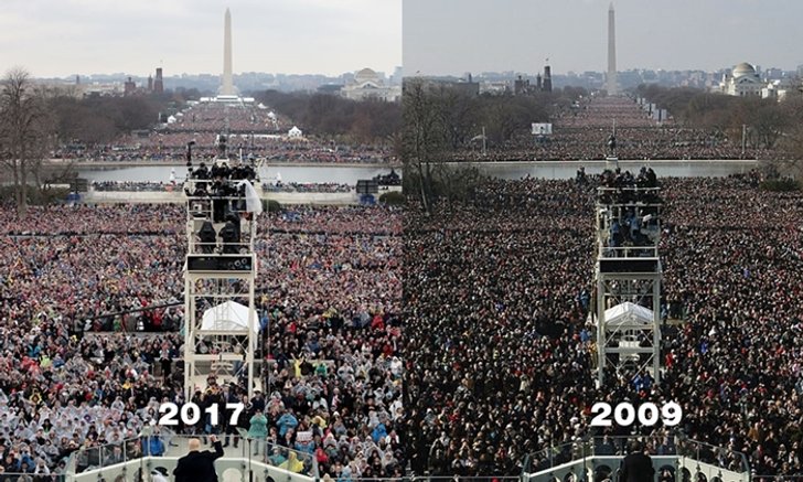 เทียบชัดๆ พิธีสาบานตนเป็นประธานาธิบดีสหรัฐ ทรัมป์ vs โอบามา