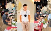 ติดดินสุดๆ "โกสินทร์" นั่งขายผักผลไม้ข้างทาง คนแซวพ่อค้าหล่อมาก
