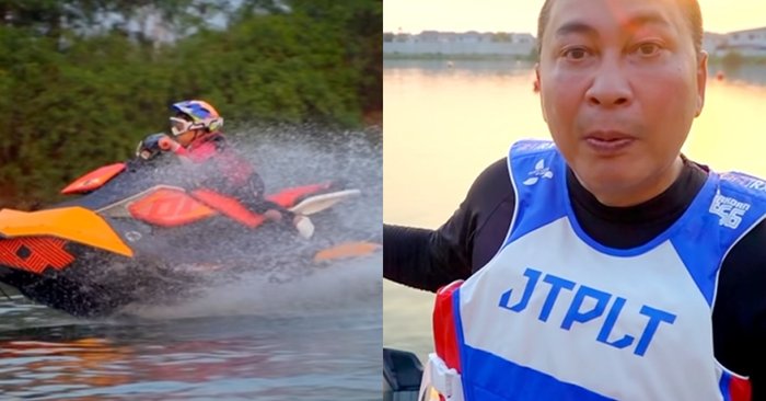 Very good. “Orrace”, age 4, rode a jet ski for the first time, fearful of twists and turns, Father Ple is still shocked!