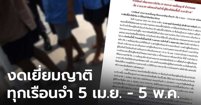 งดเยี่ยมญาติเรือนจำทั่วประเทศ 5 เม.ย. – 5 พ.ค.64