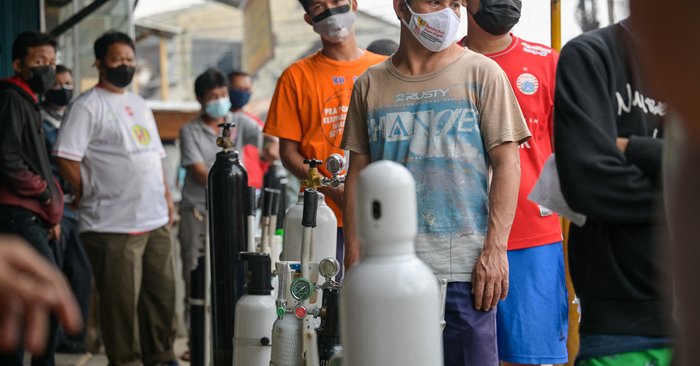 อินโดฯ วิกฤต ประชาชนตาย 63 ราย เหตุออกซิเจนหมดโรงพยาบาล