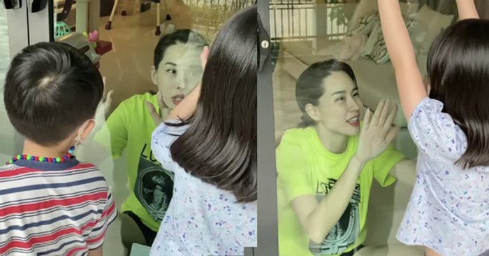 "นุ้ย สุจิรา" ทนไม่ไหว หัวอกแม่ที่ต้องกักตัวแยกจากลูก แค่ได้เห็นหน้ากันผ่านกระจกก็ยังดี - Vimarsana News
