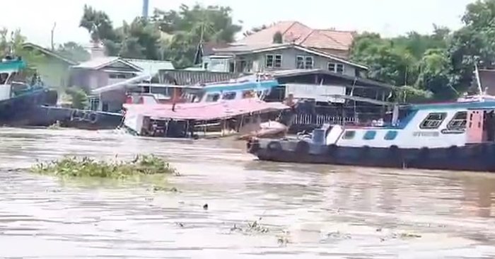 อยุธยาช็อกซ้ำ เรือล่มอีกลำกลางแม่น้ำเจ้าพระยา ใกล้จุดเรือลากจูงจม