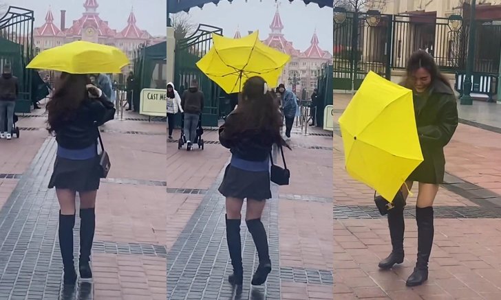 อย่างฮา "ปราง กัญญ์ณรัณ" ตั้งใจสู้ชีวิต แต่ดันเจอร่มสู้กลับ ช็อตฟีลอย่างแรง! (คลิป)