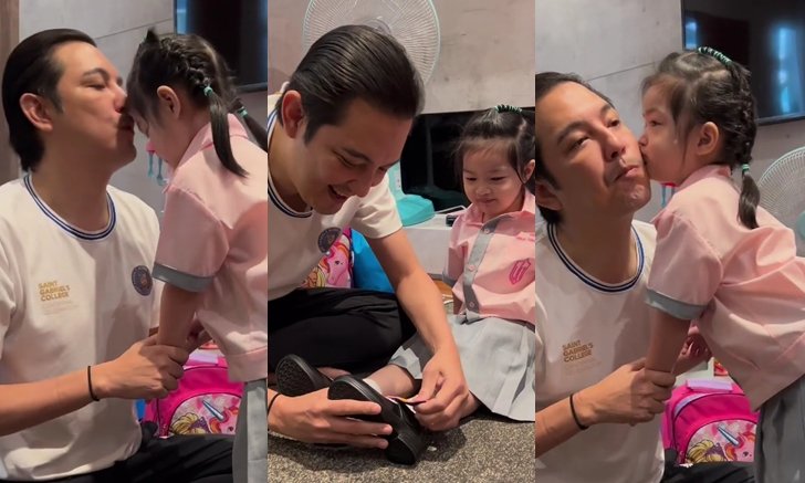 "หนุ่ม ศรราม" แต่งตัวให้ "น้องวีจิ" ไปโรงเรียนวันแรก โมเมนต์พ่อลูกอ้อนกันสุดๆ (คลิป)