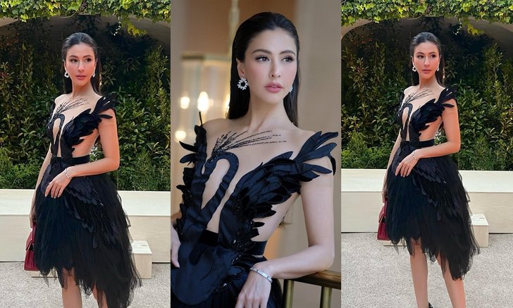 ว้าวมาก "ศรีริต้า" เหินฟ้าร่วมงานเครื่องเพชร สวยงามในชุดหงส์ ออร่าเต็มเฟรมจริงๆ