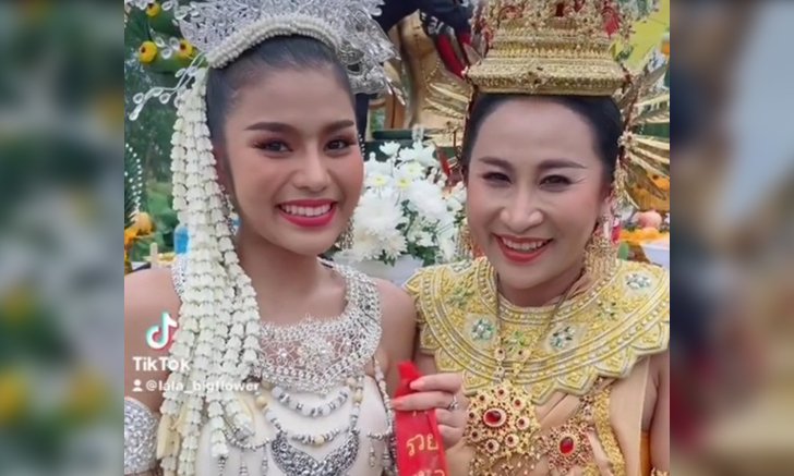 "ลาล่า-ธัญญ่า" รำถวายพระนางมาริษา เผยเลขจากหางประทัดให้เห็นชัดๆเลย