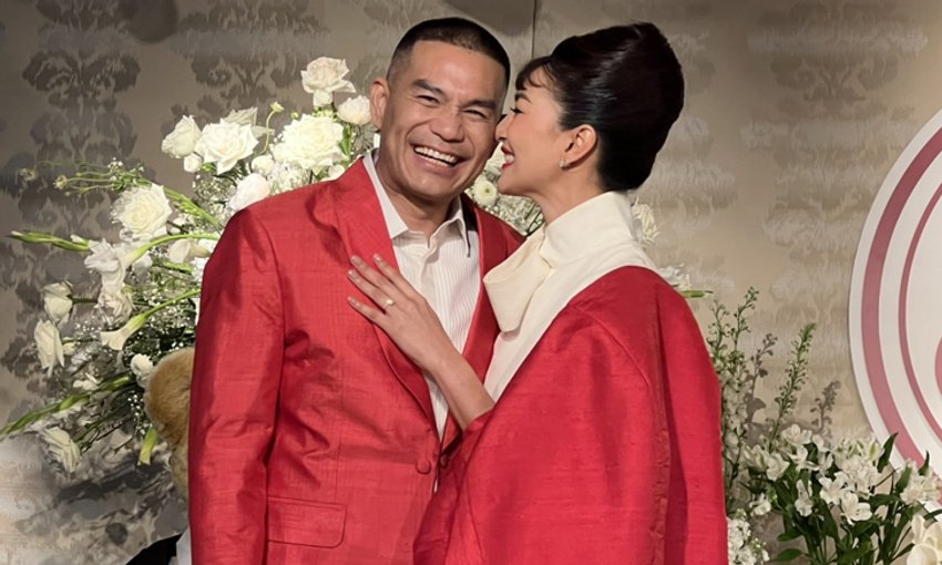 แพนเค้ก" กุมมือ "สารวัตรหมี" แถลงวิวาห์หวาน เผยคำมั่นสัญญาสุดซึ้งที่มอบ