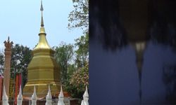 ฮือฮา เงาพระธาตุกลับหัวอายุกว่าพันปี ที่วัดป่าสักคำ1 ใน 6 ของประเทศ