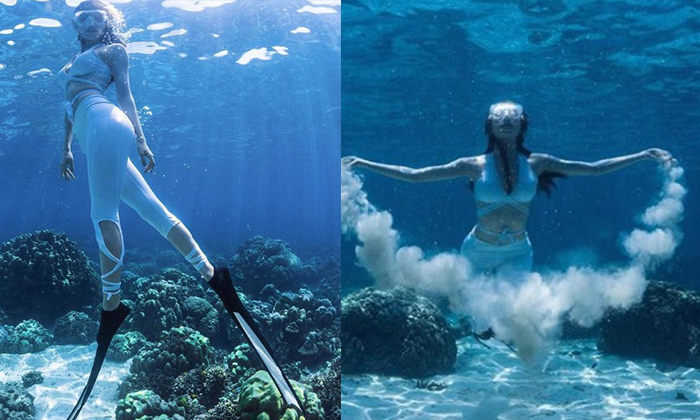 "เกรซ กาญจน์เกล้า" โชว์สกิลเทพ ดำน้ำแบบ Free Diving อวดความเซ็กซี่ใต้ทะเล