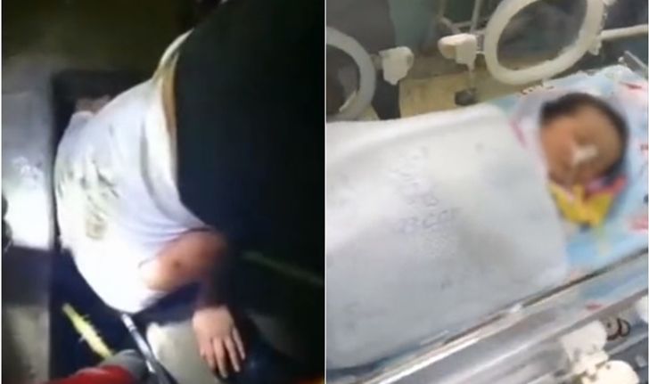 เด็กทารกเพิ่งเกิดถูกโยนทิ้งห้องน้ำในจีน หนุ่มขับแท็กซี่มุดบ่อเกรอะช่วยชีวิต