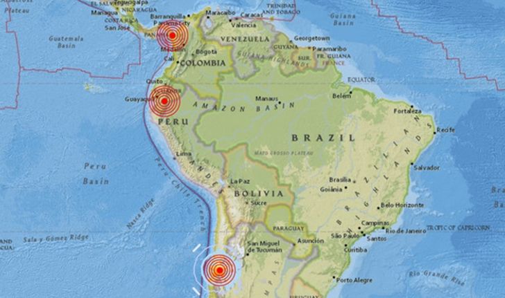 แผ่นดินไหวเขย่าอเมริกาใต้ สั่นสะเทือน 3 ประเทศ ห่างกันแค่ 30 นาที