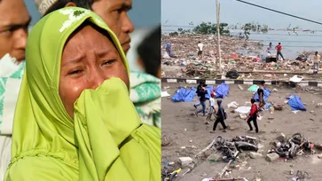 ประมวลภาพ "สึนามิ" ถล่มอินโดนีเซีย หลังแผ่นดินไหวขนาด 7.5 ตายแล้ว 30 ศพ