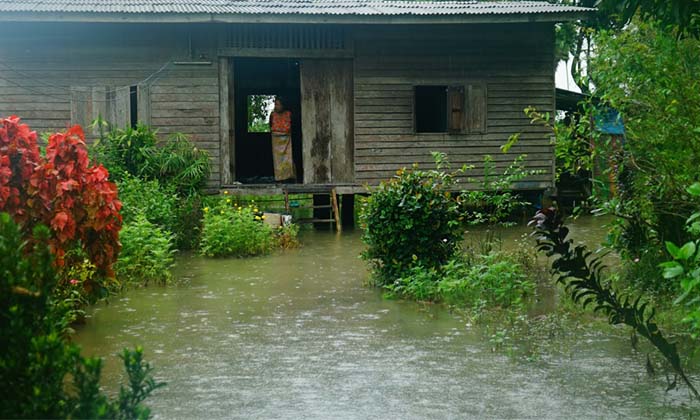 พัทลุงฝนตกหนัก น้ำท่วมพื้นที่ลุ่มใน "อำเภอควนขนุน" ท่วมบ้านเรือน-ทางเข้าออกหมู่บ้าน