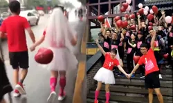 เหนื่อยแต่ก็มีความสุข บ่าวสาวชาวจีนจับมือกันวิ่ง 13 กิโลเมตร เข้าพิธีแต่งงาน
