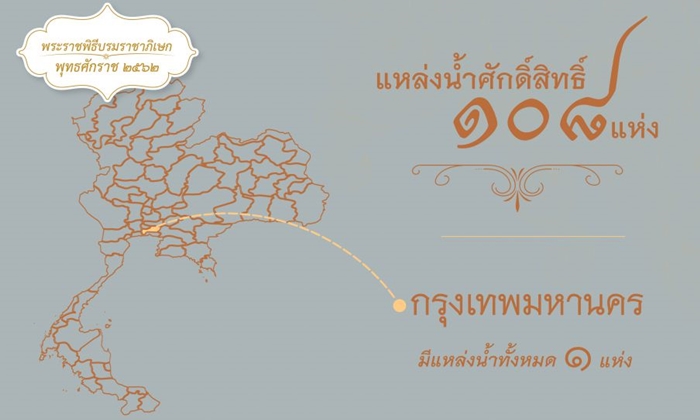 พระราชพิธีบรมราชาภิเษก: แหล่งน้ำศักดิ์สิทธิ์-สถานที่ประกอบพิธีทำน้ำอภิเษก กรุงเทพมหานคร