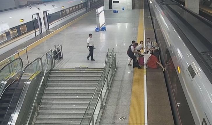 สั่งกักตัว 9 วัน! หญิงจีนยืดขาขวางรถไฟความเร็วสูง ทำออกช้า 7 นาที