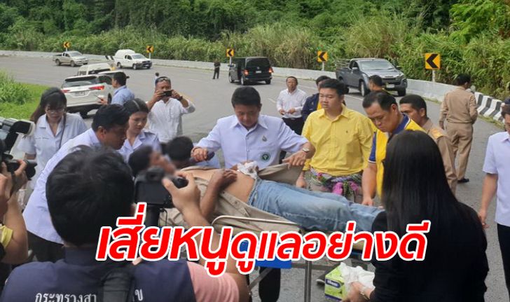 รถตำรวจนำขบวน "อนุทิน" ชนประสานงาเก๋งเจ็บ 4 ราย รองนายกฯ ลงมาดูแลเอง