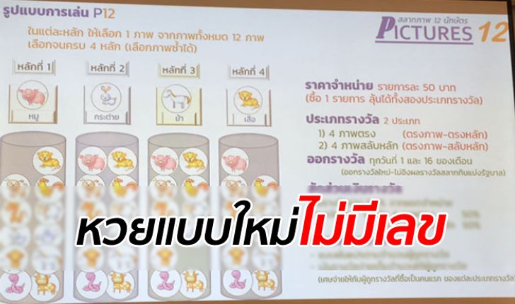 มติกองสลากเคาะแล้ว "สลากภาพ 12 นักษัตร" หวยรูปแบบใหม่ไร้ตัวเลข