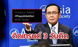 #PrayuthGetOut ครองเทรนด์ทวิตเตอร์ 3 วันซ้อน แถมผุดแท็กใหม่ #นายกกูเกิล