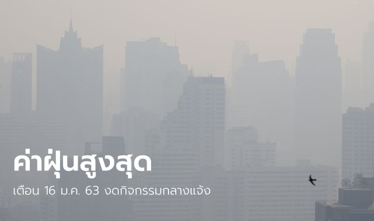 พรุ่งนี้ฝุ่นพิษ PM 2.5 พุ่งสูงสุด ผู้ว่าฯ กทม. เตือนงดกิจกรรมกลางแจ้ง